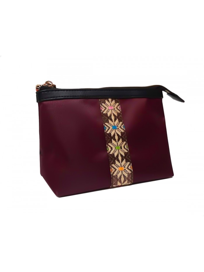 Kenes Pouch Songket Palembang in Burgundy