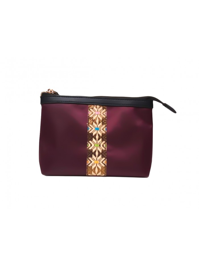 Kenes Pouch Songket Palembang in Burgundy 2