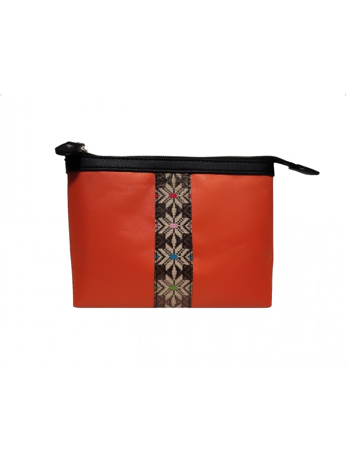 Kenes Pouch Songket Palembang in Orange 2