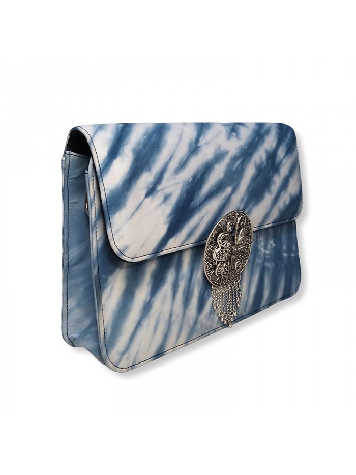 Madiva Clutch in Blue Shibori 3