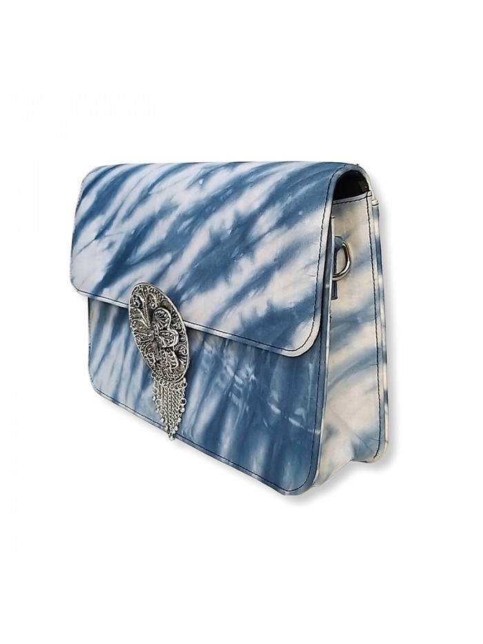 Madiva Clutch in Blue Shibori 4