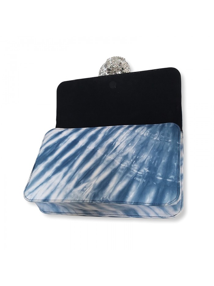 Madiva Clutch in Blue Shibori 6