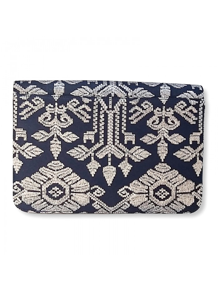 Madiva Clutch Songket Bali Silver in Navy 5