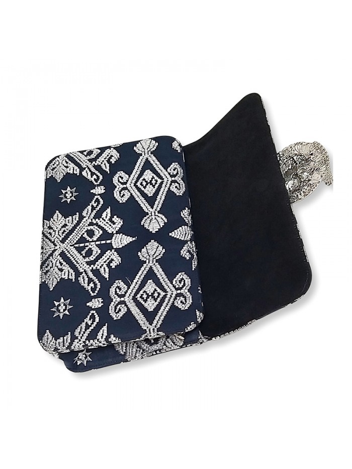 Madiva Clutch Songket Bali Silver in Navy 6