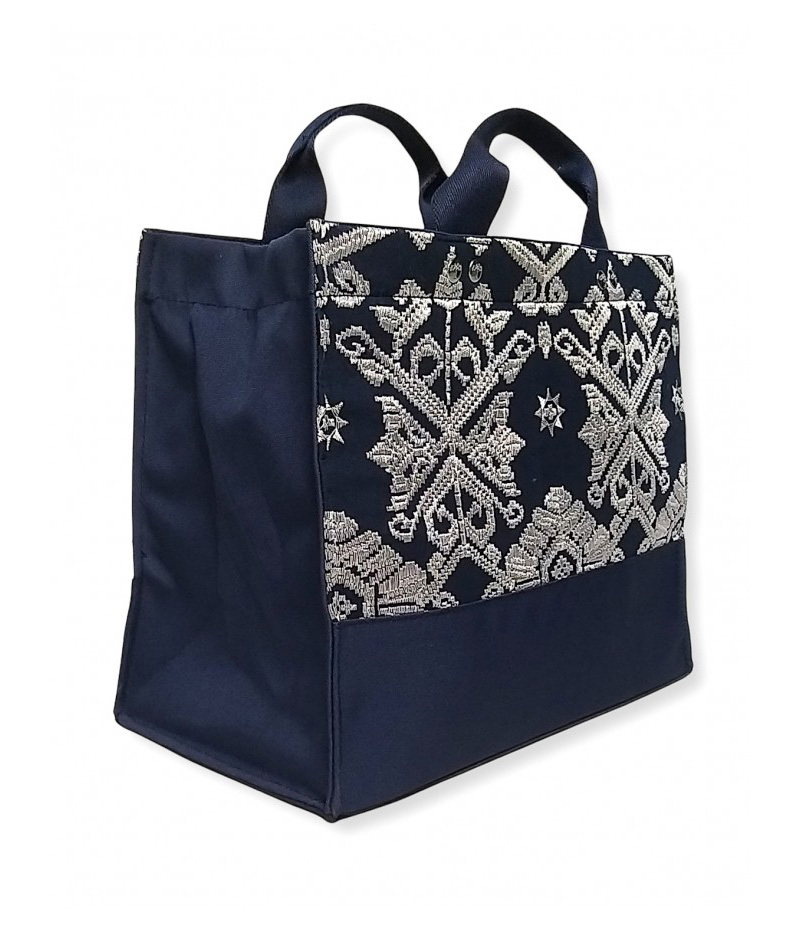 Salma Bag Bali Songket in Navy with Zipper variant 2