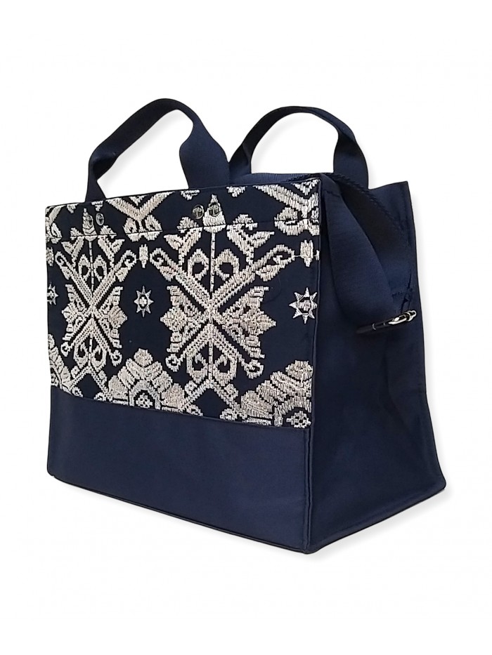 Salma Bag Bali Songket in Navy with Zipper variant 2 3