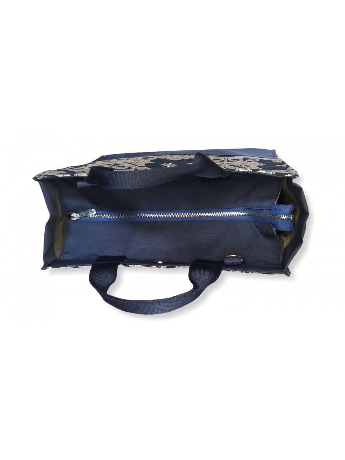 Salma Bag Bali Songket in Navy with Zipper variant 2 6