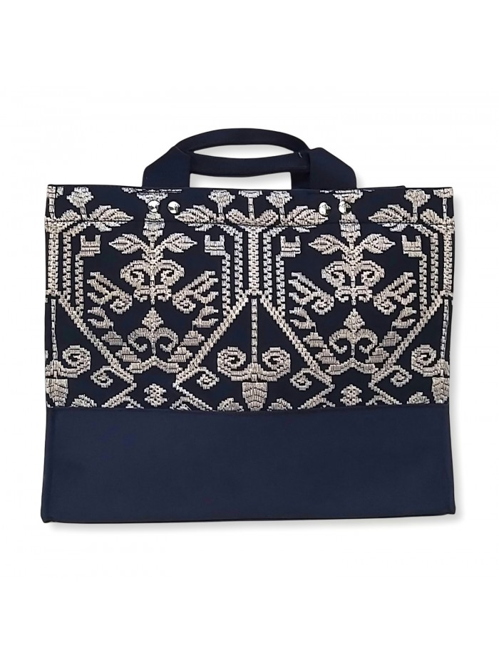 Salma Bag Bali Songket in Navy with Zipper variant 1 2