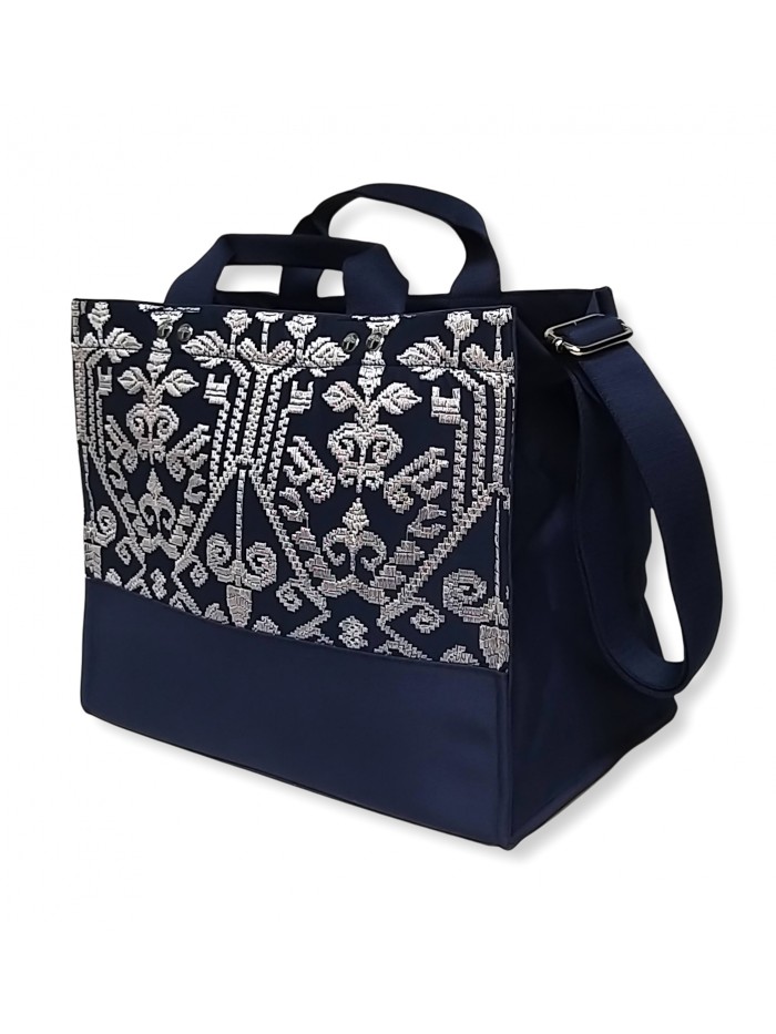 Salma Bag Bali Songket in Navy with Zipper variant 1 3