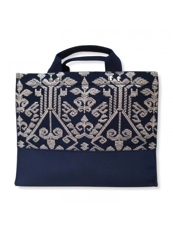 Salma Bag Bali Songket in Navy with Zipper variant 3 2