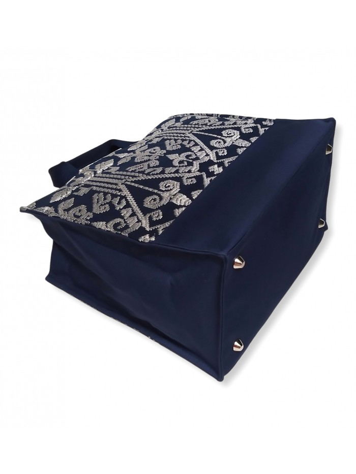 Salma Bag Bali Songket in Navy with Zipper variant 3 4