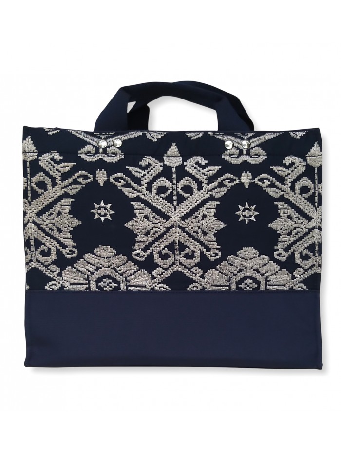 Salma Bag Bali Songket in Navy with Zipper variant 4 2