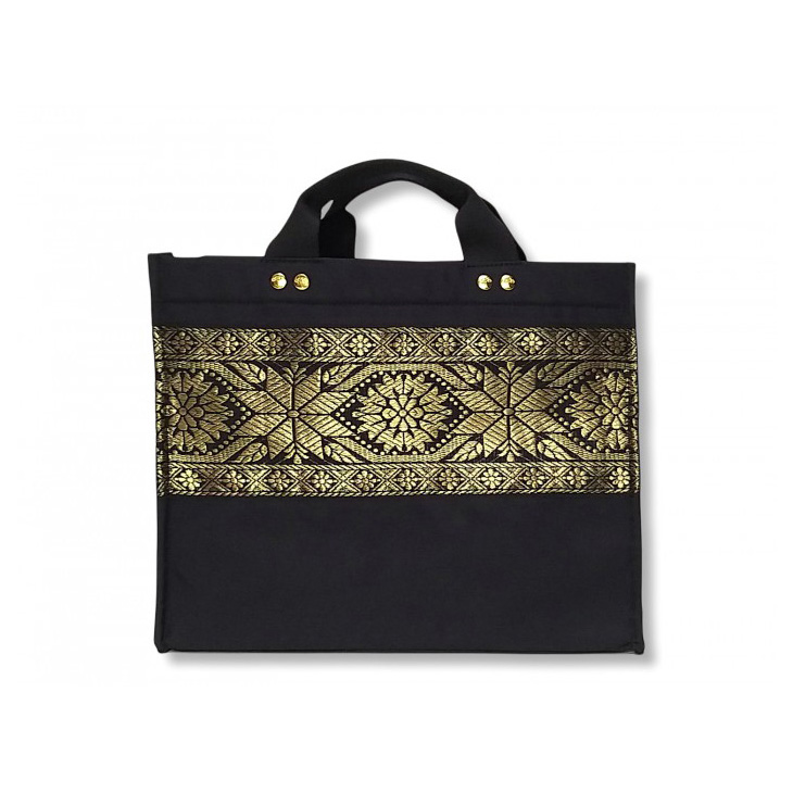 Salma Bag Palembang Songket in Black with Zipper 2