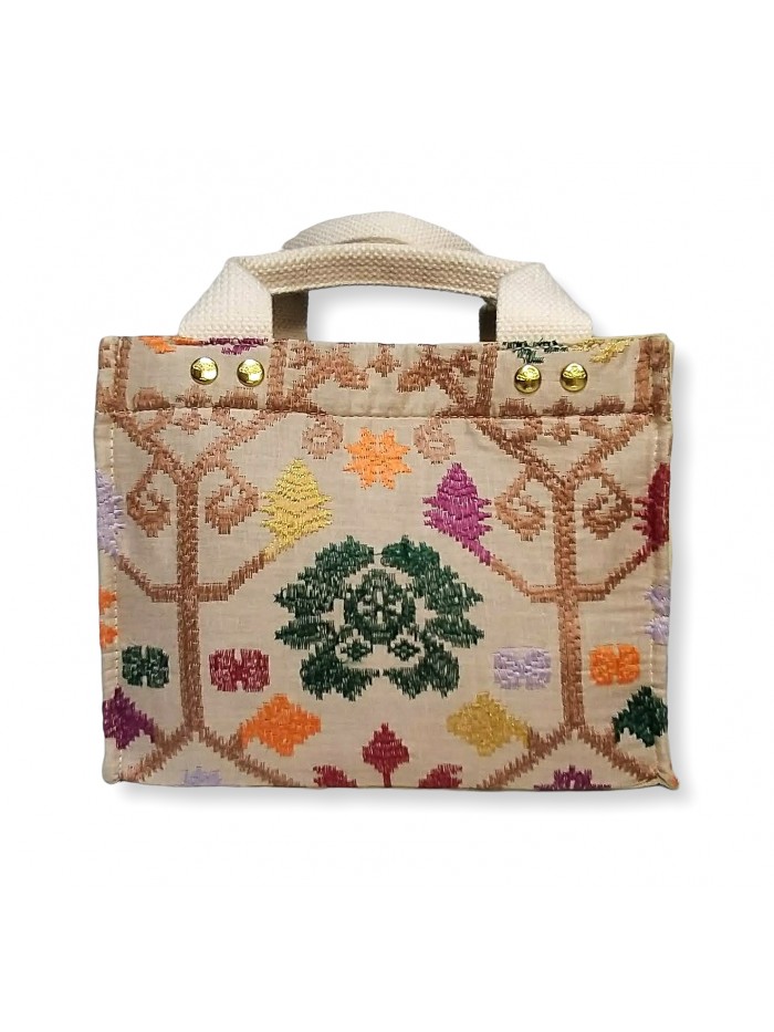 Salma Mini Bag Full Bali Songket in Beige variant 1 2