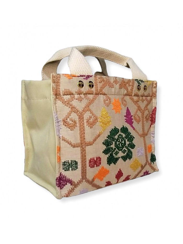 Salma Mini Bag Full Bali Songket in Beige variant 1 3