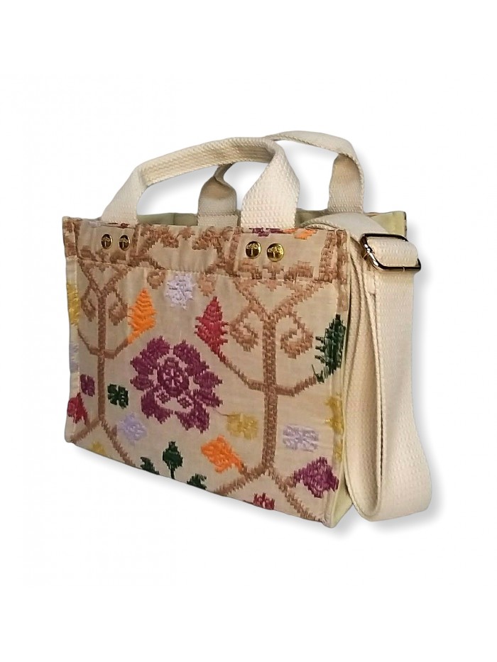 Salma Mini Bag Full Bali Songket in Beige variant 2