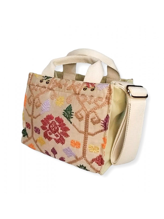 Salma Mini Bag Full Bali Songket in Beige variant 3 1