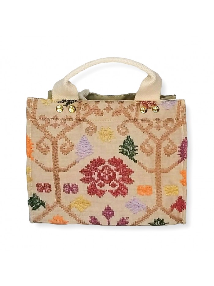 Salma Mini Bag Full Bali Songket in Beige variant 3 3