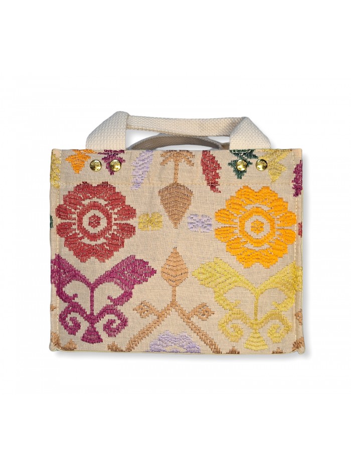 Salma Mini Bag Full Bali Songket in Beige variant 6 3