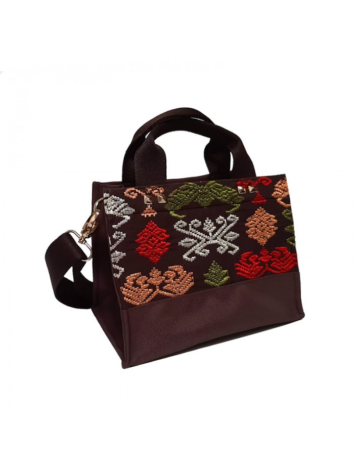 Salma Mini Bag Bali Songket in Brown 1