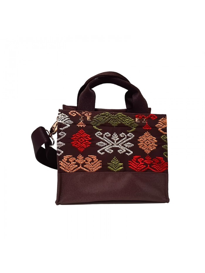 Salma Mini Bag Bali Songket in Brown 2