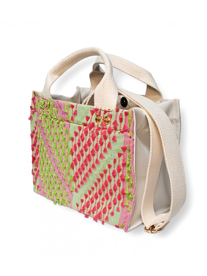 Salma Mini Bag Tenun Ikat in Beige