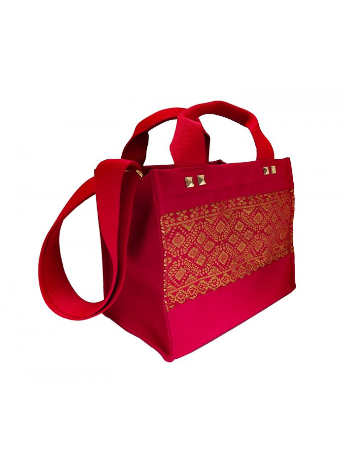 Salma Mini Bag Palembang Songket in Red 1