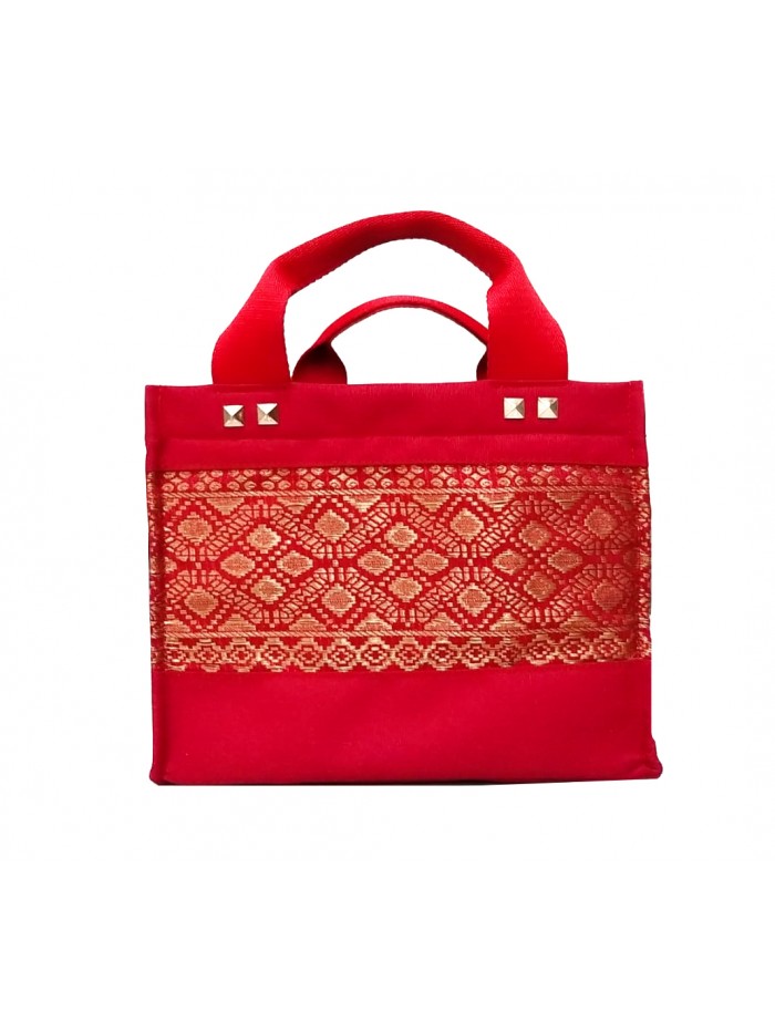 Salma Mini Bag Palembang Songket in Red 2